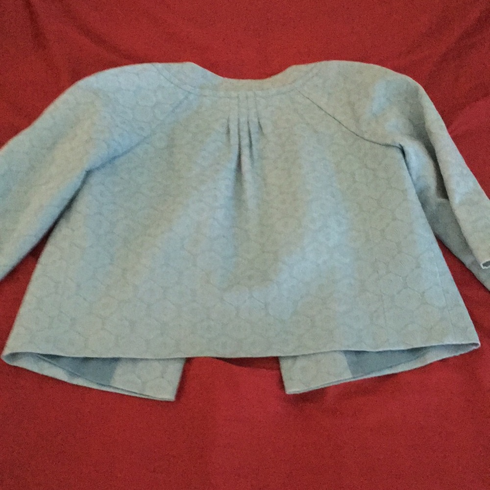 Loft teal dress and matching jacket - Picture 5 of 8